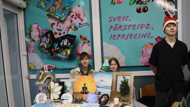 Skolēnu mācību uzņēmumu stends pasākumā “CITS BAZĀRS 2025” .