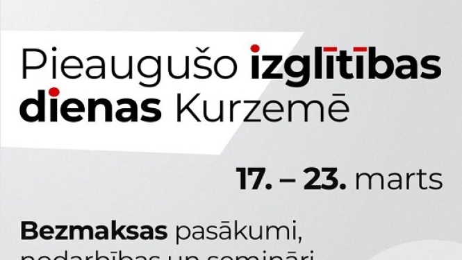 Pieaugušo izglītības dienas Kurzemē afiša.